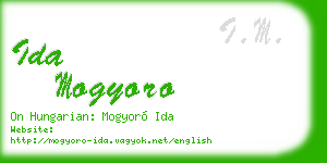 ida mogyoro business card